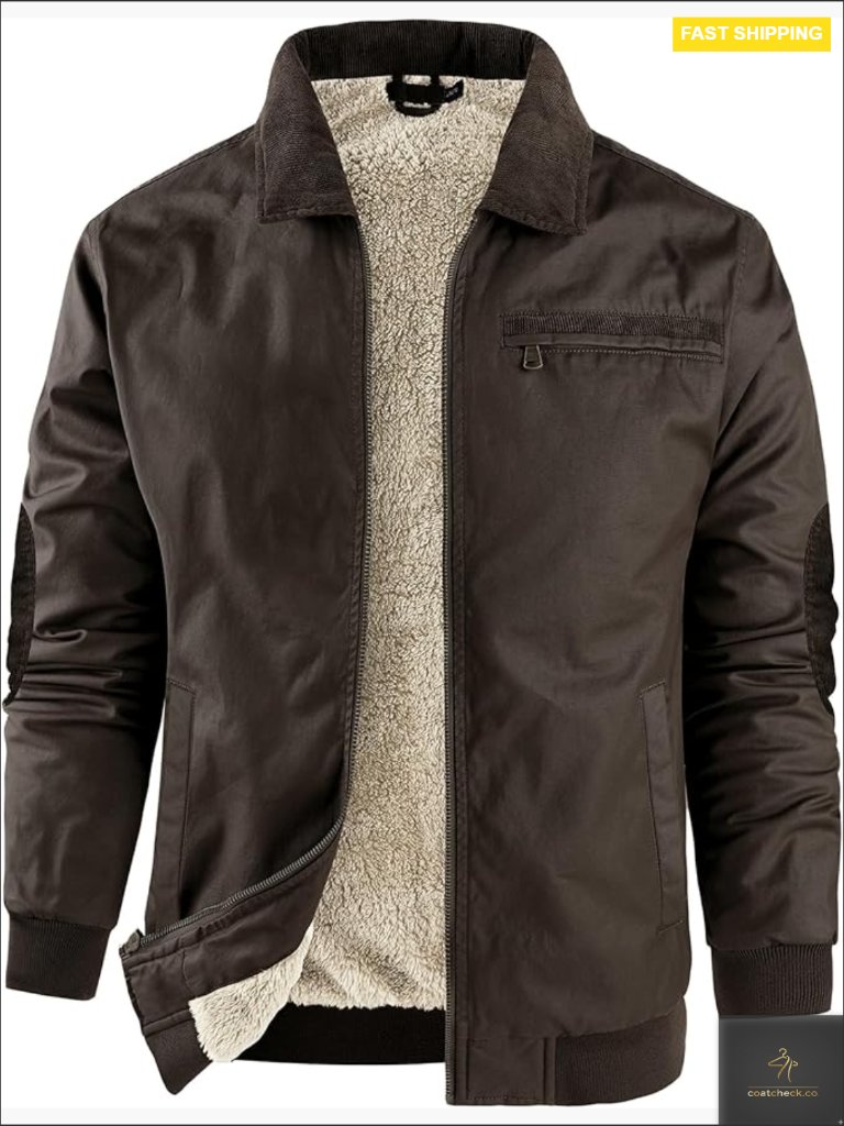 Sherpa Lined Waxed Canvas Detroit Jacket Rugged Warm Winter Outdoor